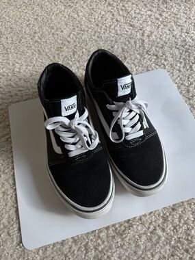 Vans Black and White Old Skool Skate Shoes